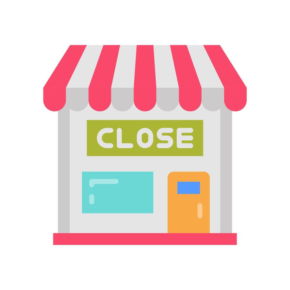 Shop Closed Flat Icons, illustration vector