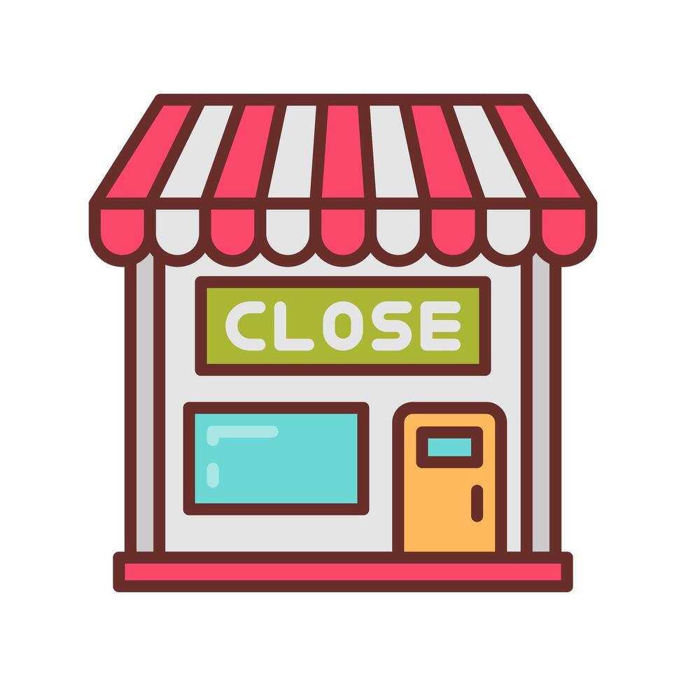 Shop Closed Filled Icons , illustration vector
