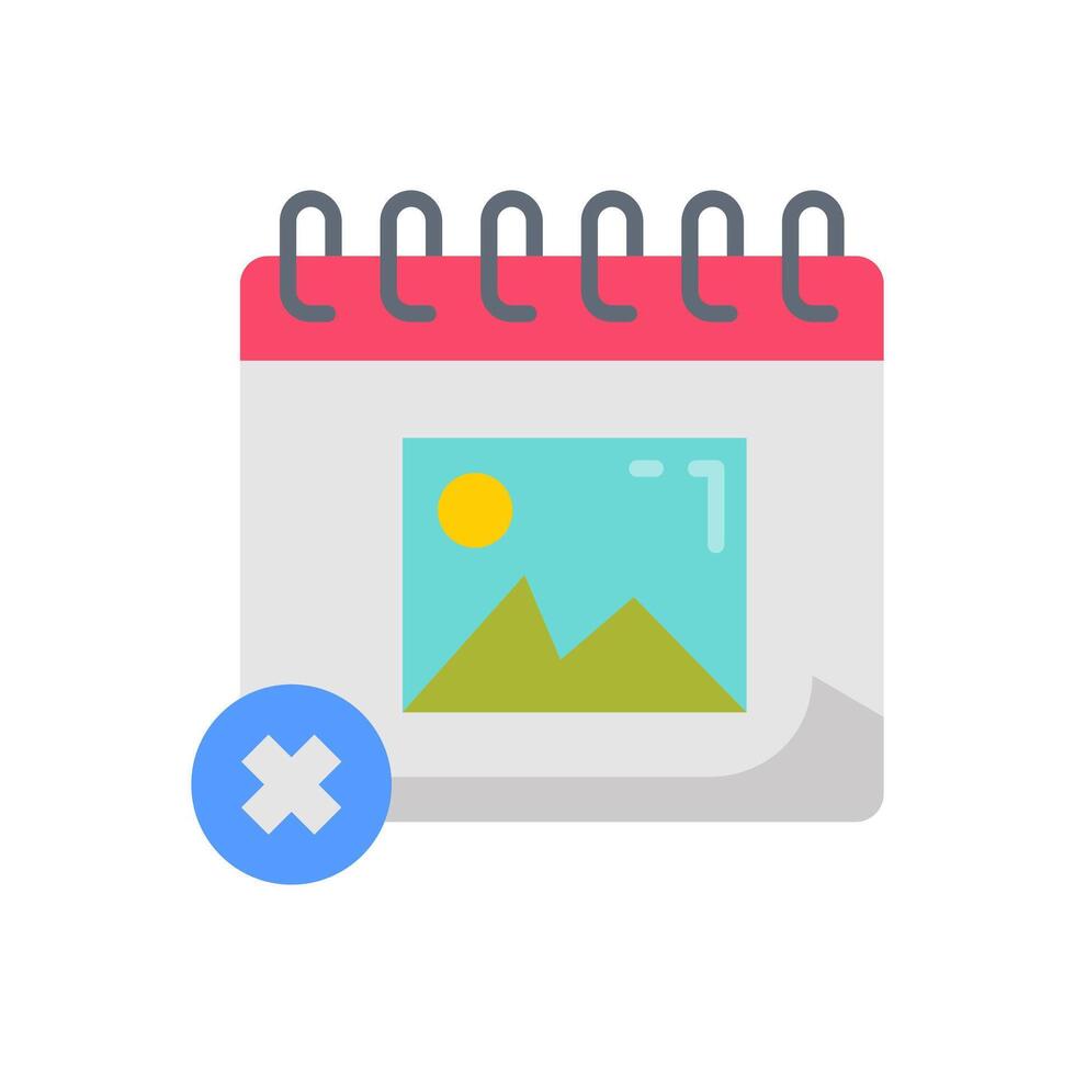 Event Cancellation Flat Icons, illustration vector