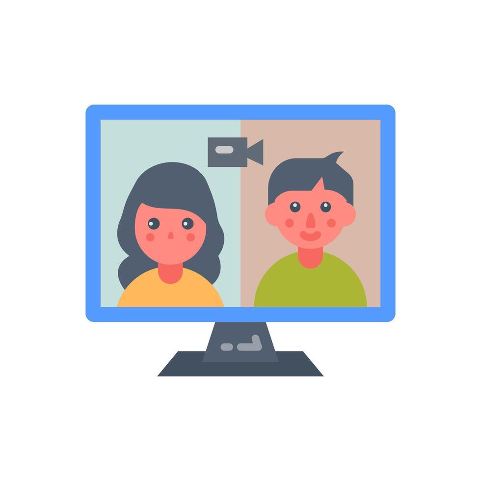 Conferencing Flat Icons, illustration vector