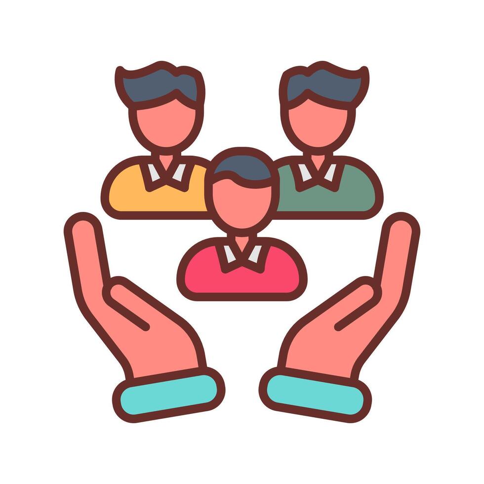 Social Care Filled Icons , illustration vector