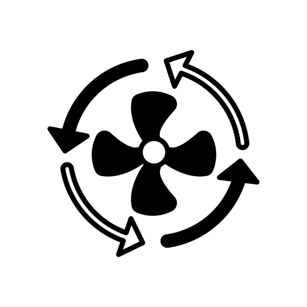 Ventilation Glyph Icon, illustration vector