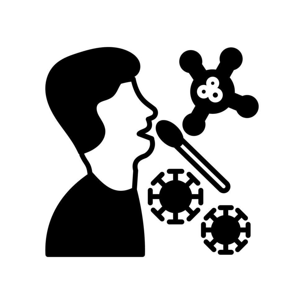 Testing Germs Sample Glyph Icon, illustration vector