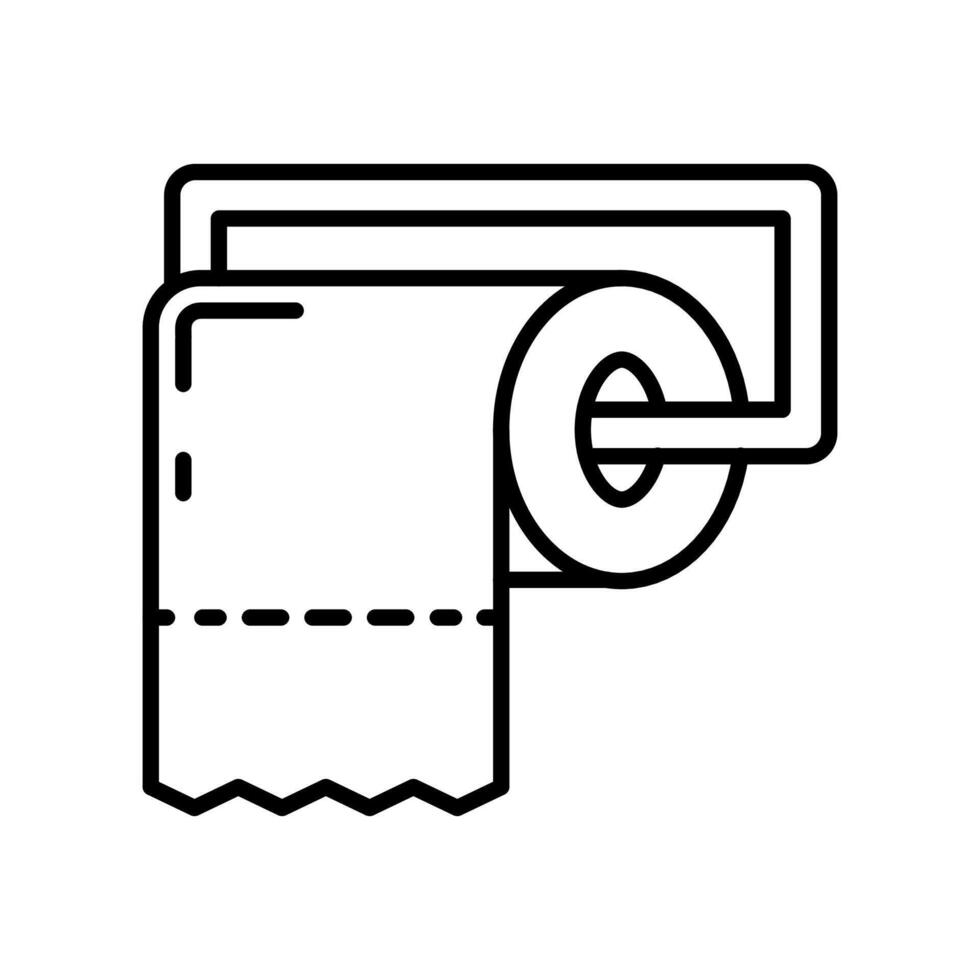 Toilet paper icon line icon illustration vector