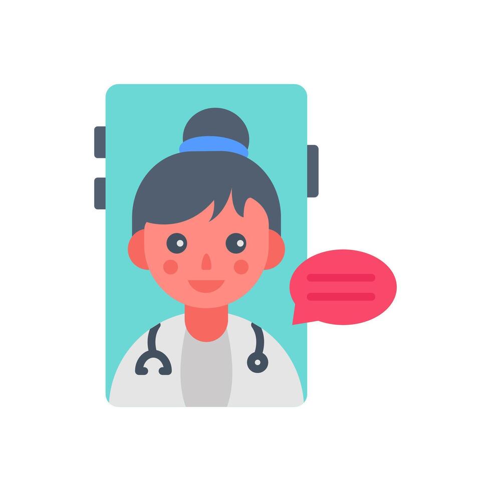 A doctor is talking to a patient vector