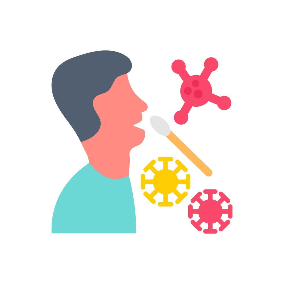Testing Germs Sample Flat Icons, illustration vector