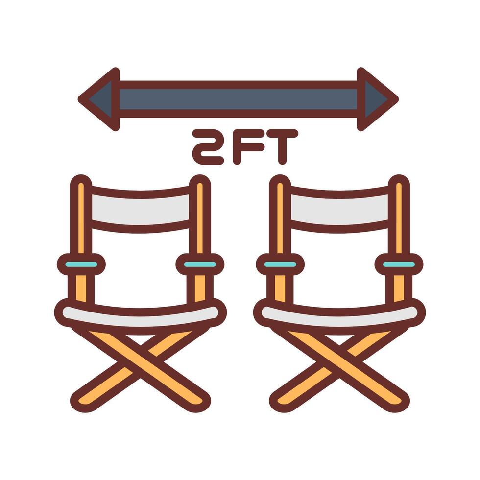 Two chairs with arrows pointing to the tfs vector