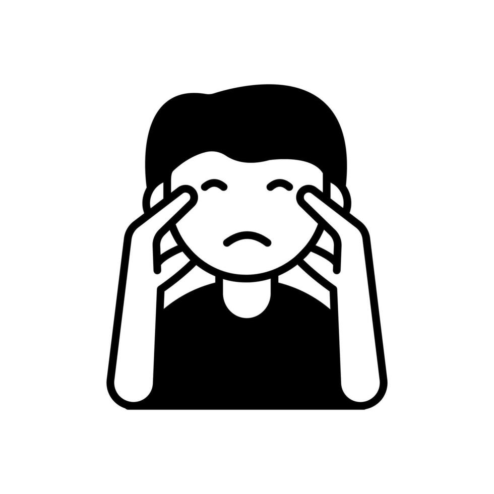 Anxiety Glyph Icon, illustration vector