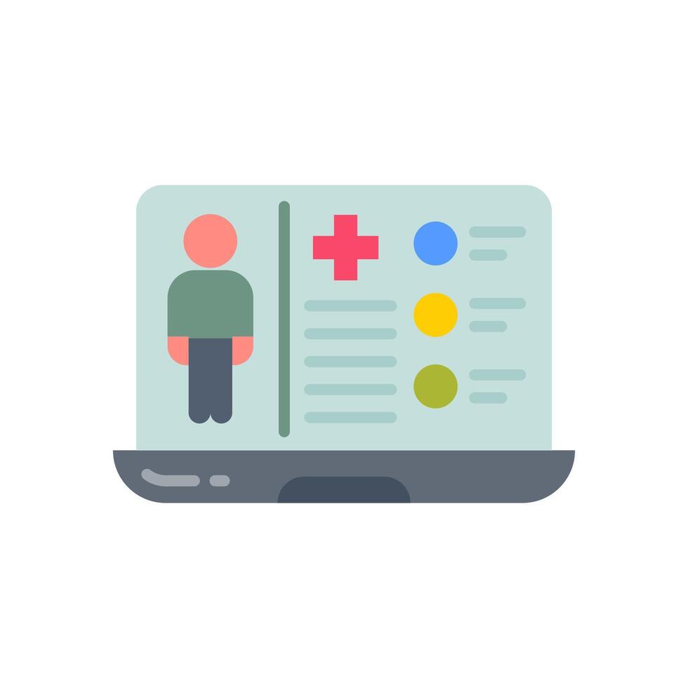 Medical Record Flat Icons, illustration vector