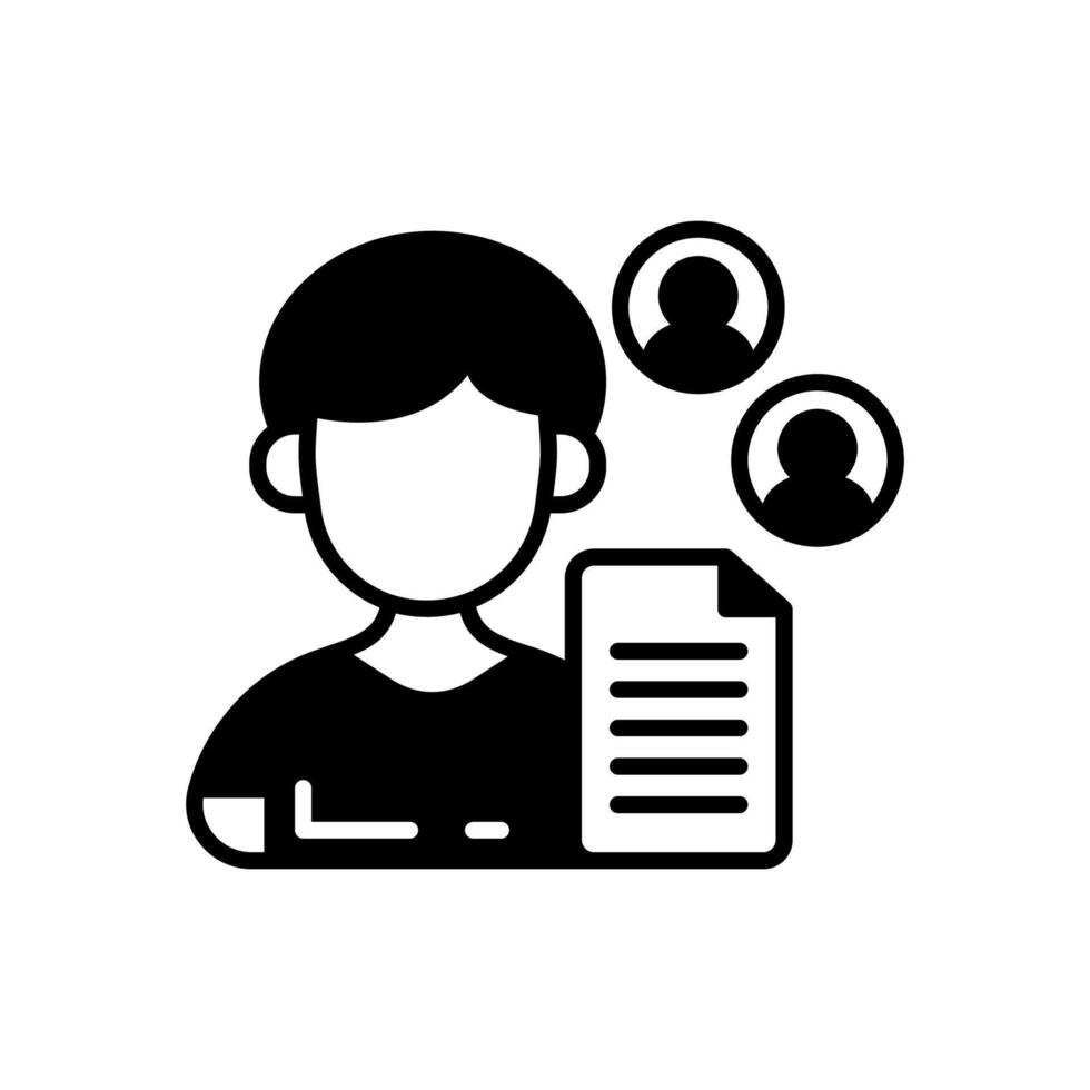 Correspondence Glyph Icon, illustration vector
