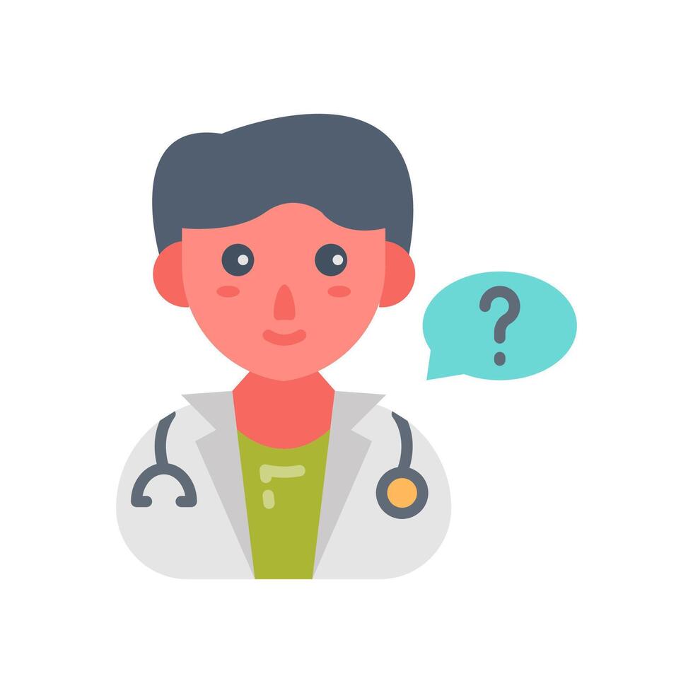 Ask A Doctor Flat Icons, illustration vector