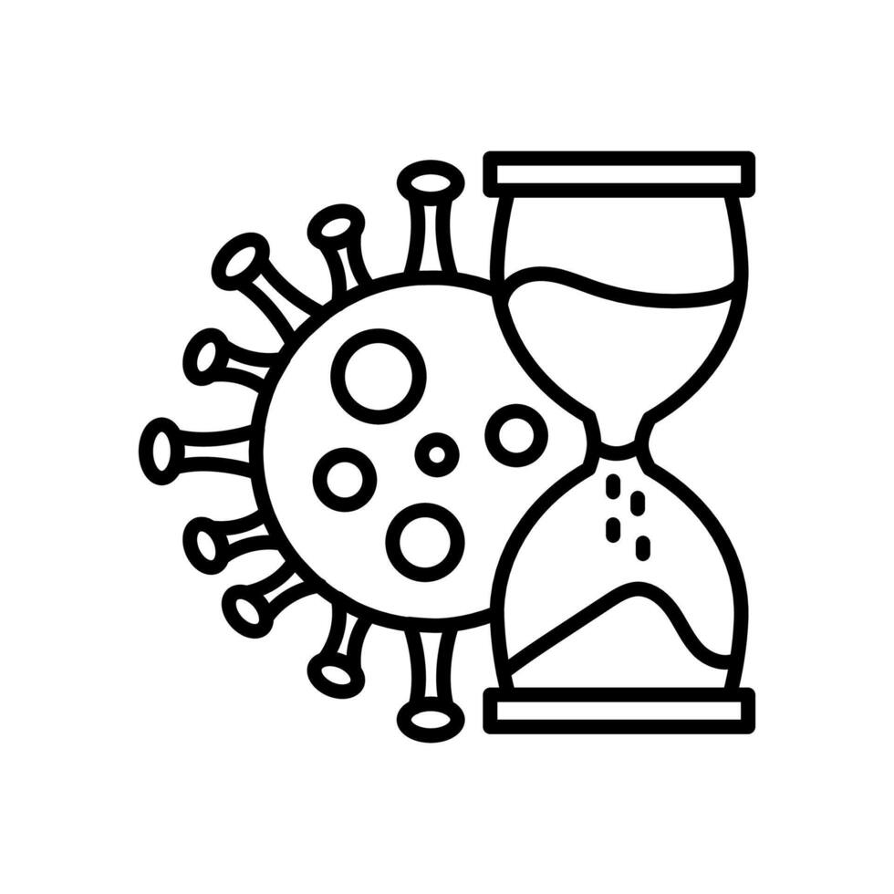 Incubation Period Outline Icon, illustration vector