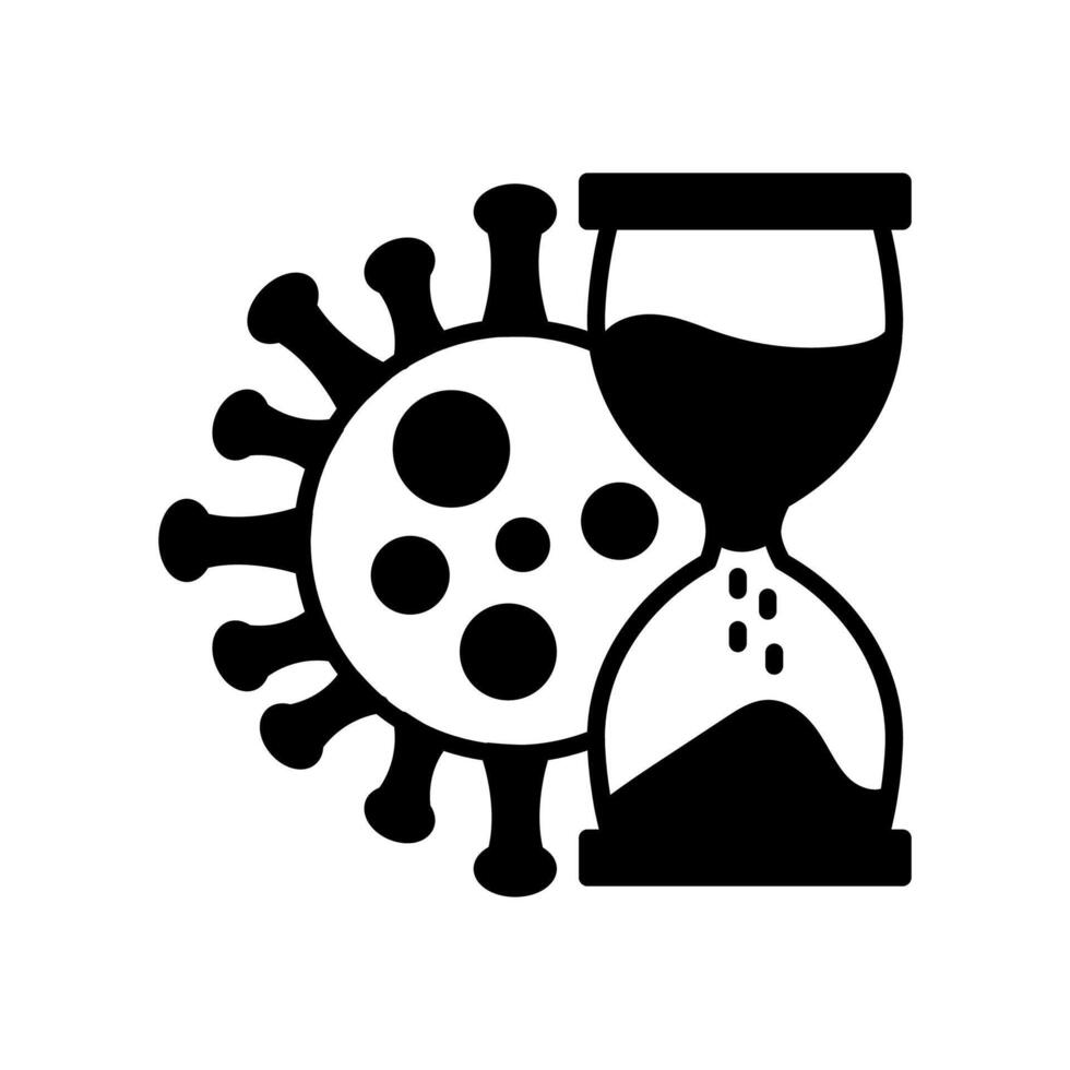 Incubation Period Glyph Icon, illustration vector
