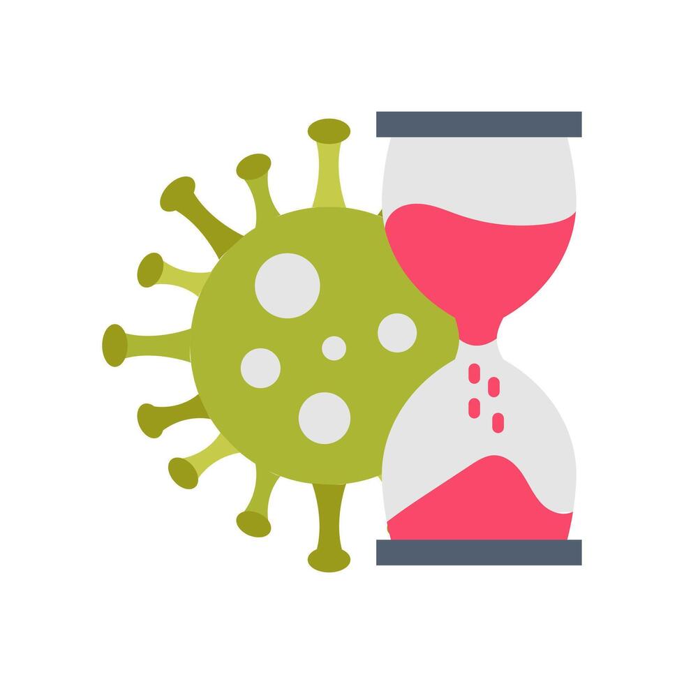 Incubation Period Flat Icons, illustration vector