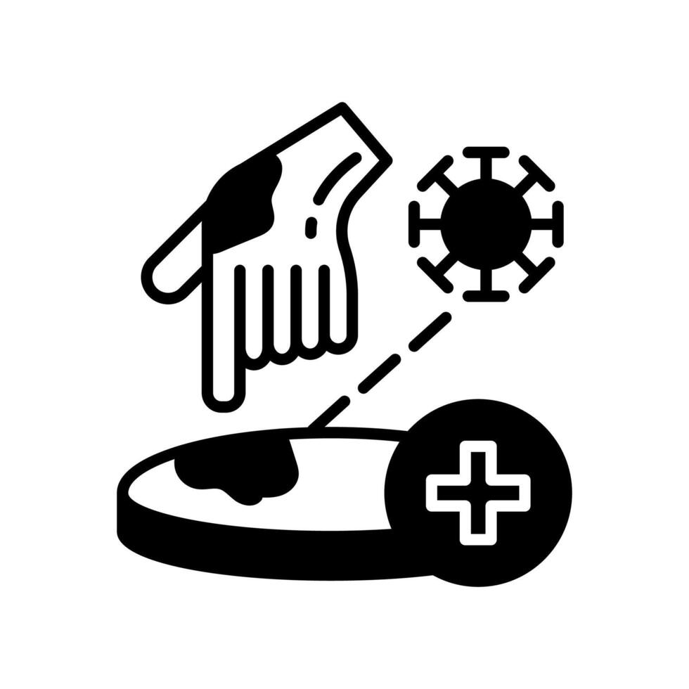 Avoid Infect Surfaces Glyph Icon, illustration vector