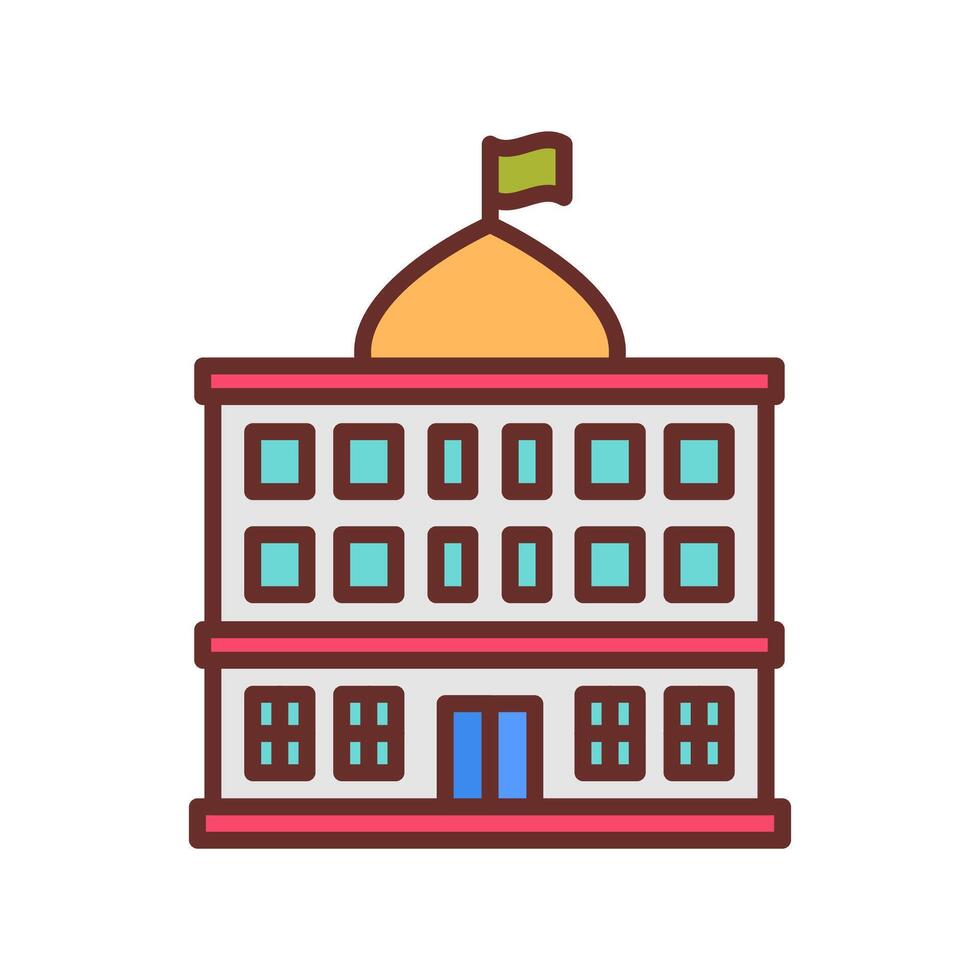 Govt Offices Filled Icons , illustration vector