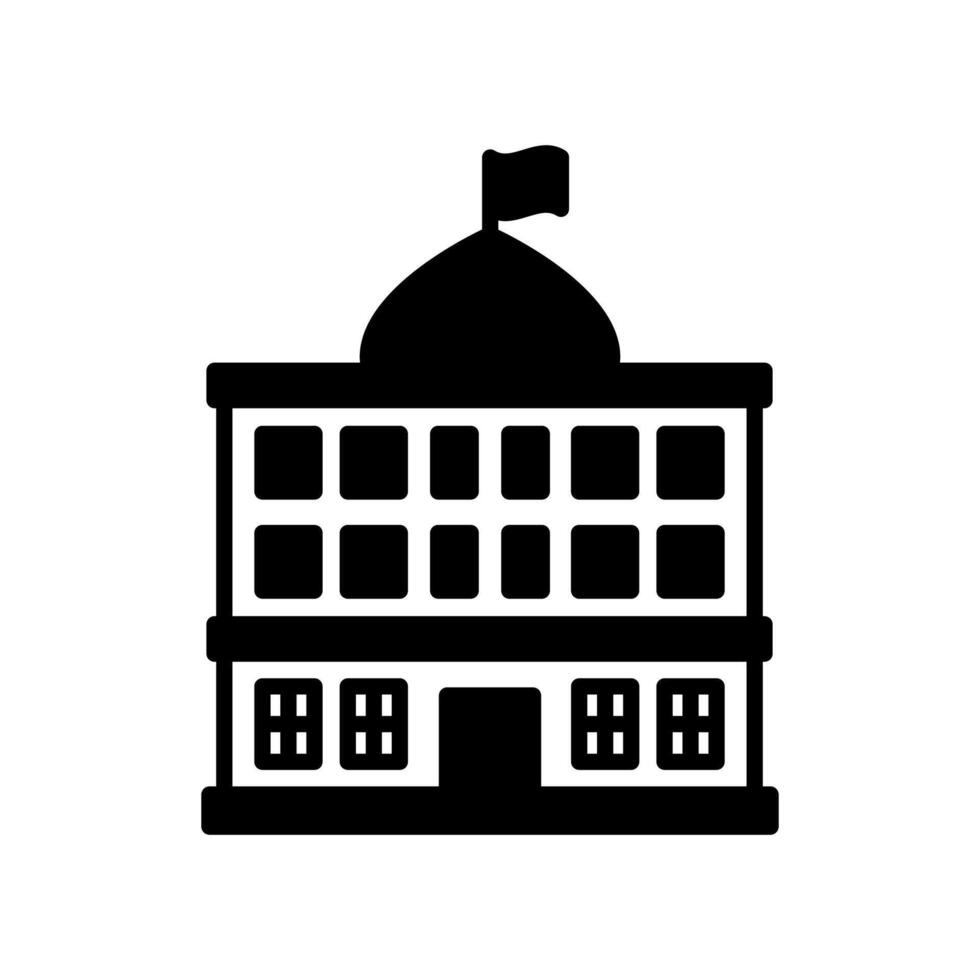Govt Offices Glyph Icon, illustration vector