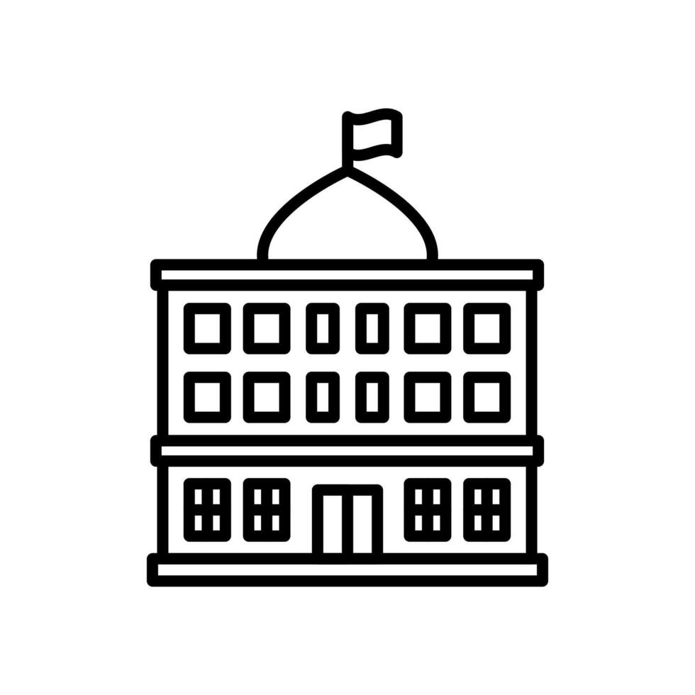 Govt Offices Outline Icon, illustration vector
