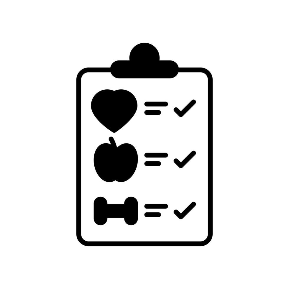 Diet Plan Glyph Icon, illustration vector
