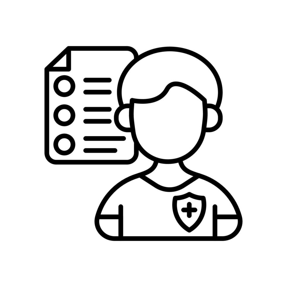 Health Protocols Outline Icon, illustration vector