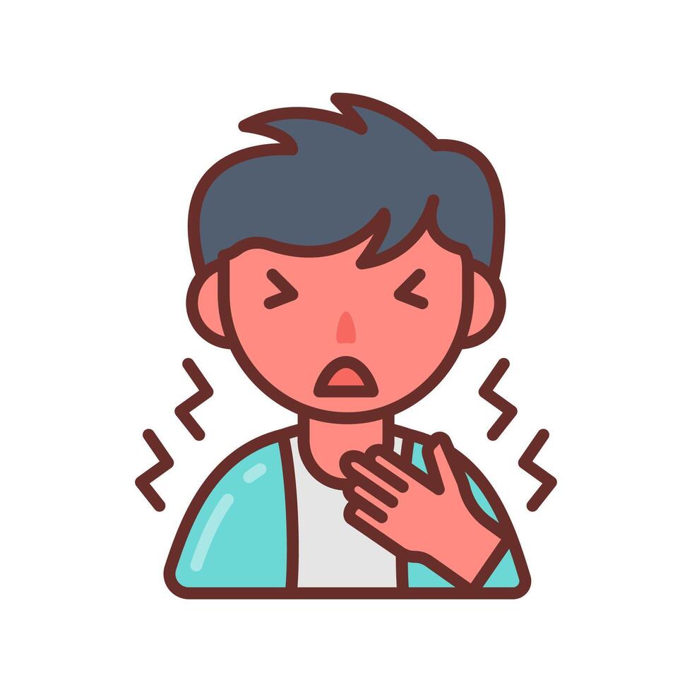 Sore Throat Filled Icons , illustration vector