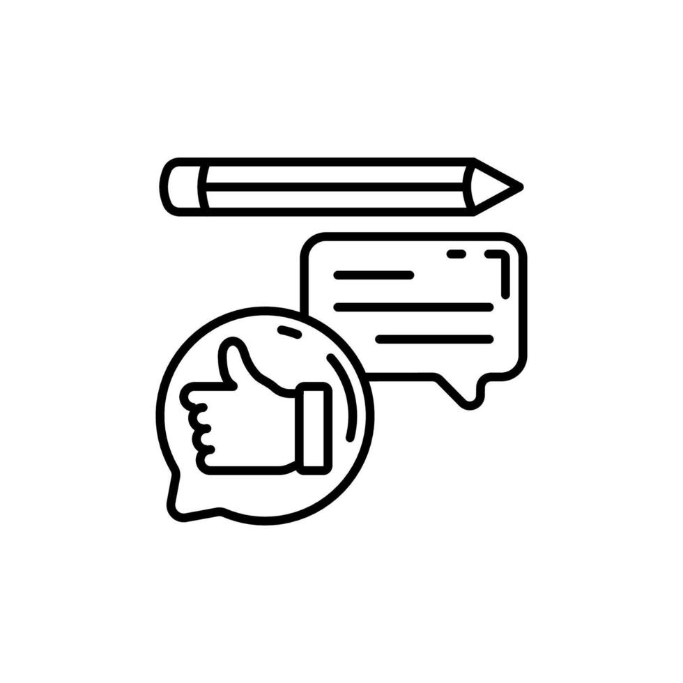 Feedback Outline Icon, illustration vector