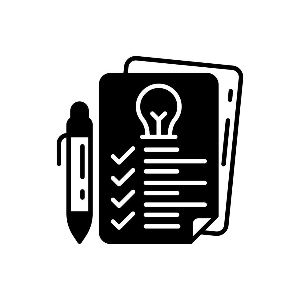 Brief Glyph Icon, illustration vector