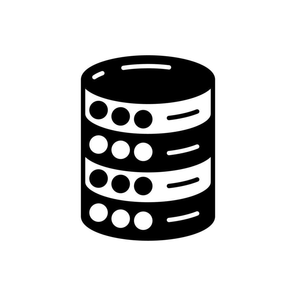 SQL Glyph Icon, illustration vector