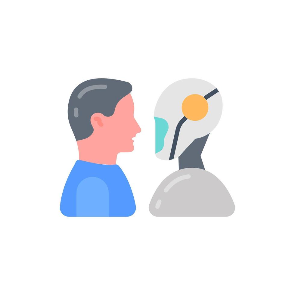 Machine Learning Flat Icons, illustration vector