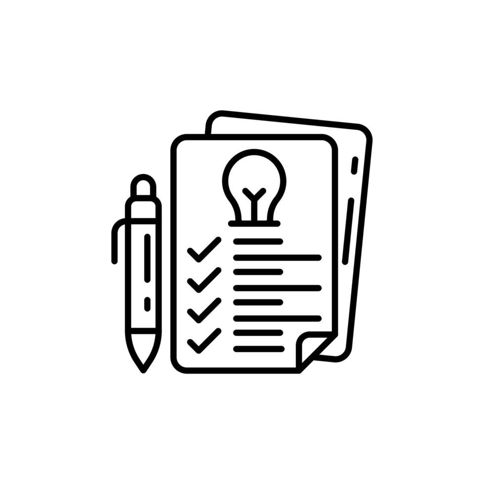 Brief Outline Icon, illustration vector
