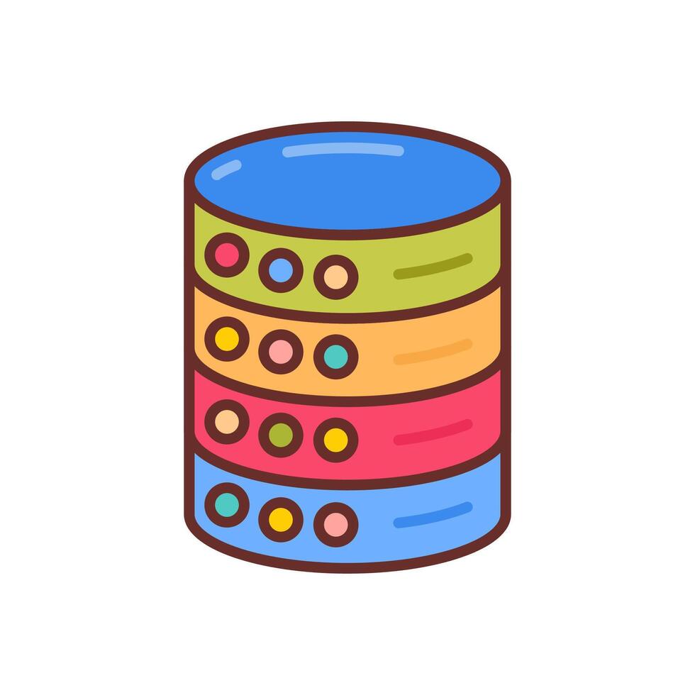 SQL Filled Icons , illustration vector