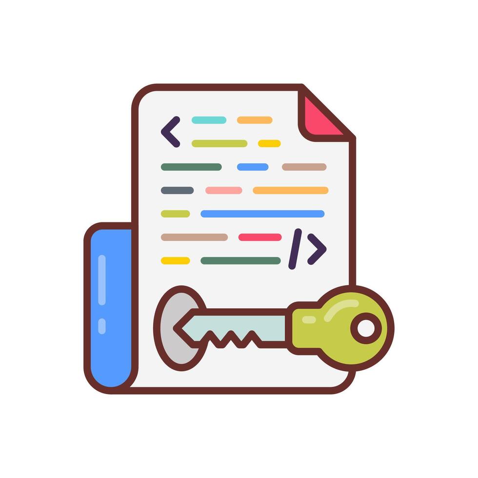 Cryptography Filled Icons , illustration vector
