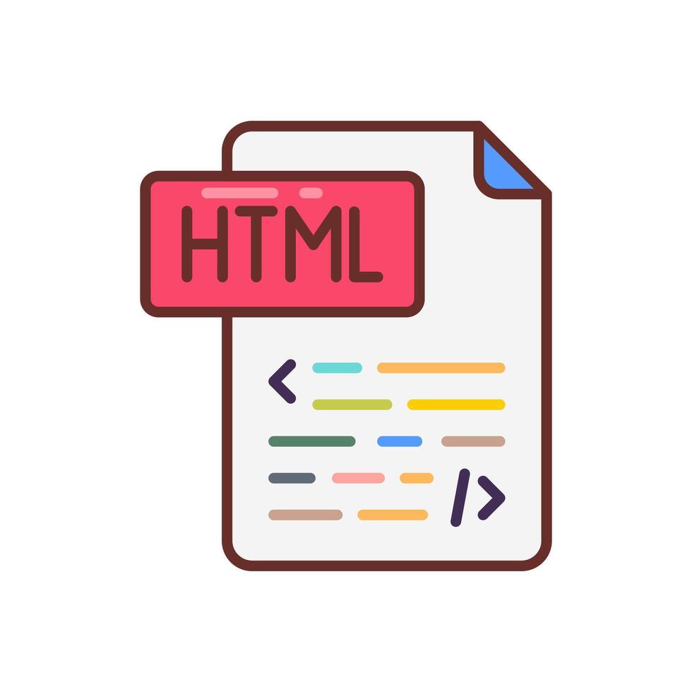 Html file icon vector
