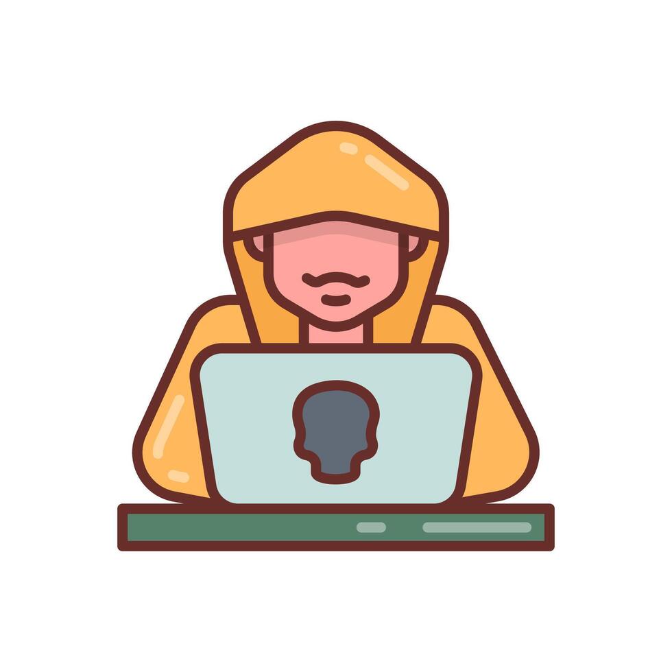 Hacker Filled Icons , illustration vector
