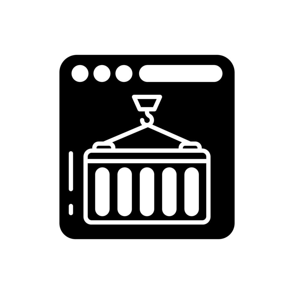 Containerization Glyph Icon, illustration vector