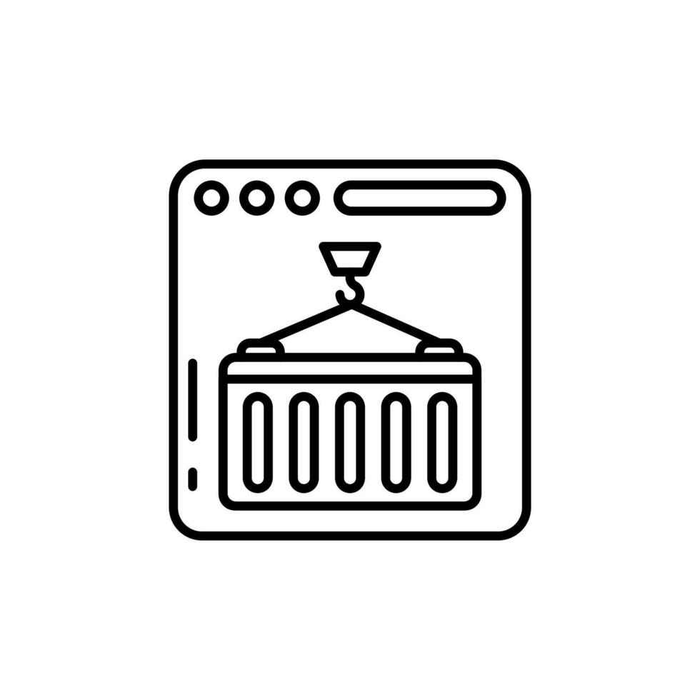 Containerization Outline Icon, illustration vector