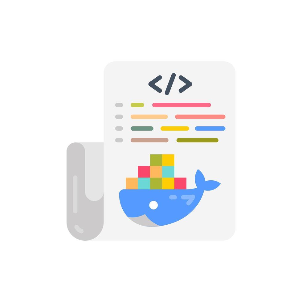 Docker Flat Icons, illustration vector