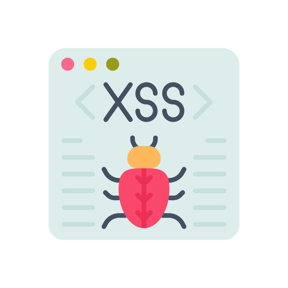 Cross site scripting Flat Icons, illustration vector
