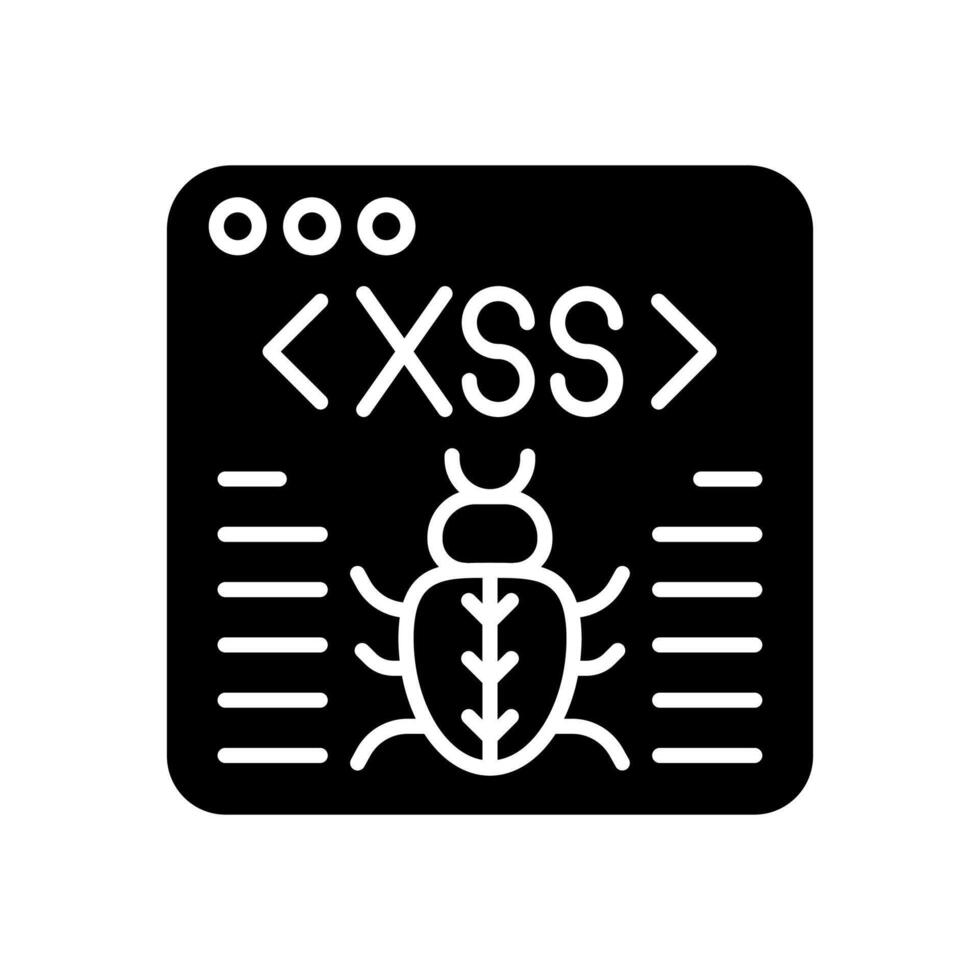 Cross site scripting Glyph Icon, illustration vector