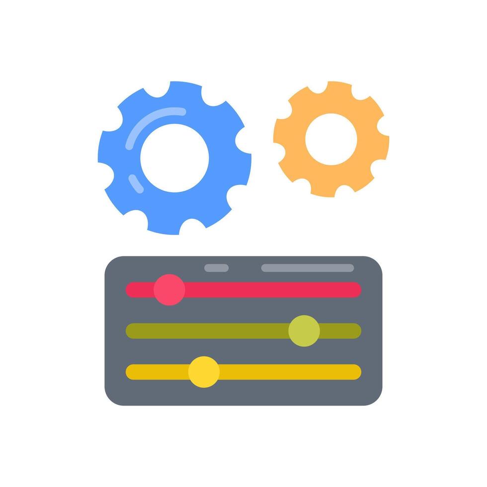 Configuration management Flat Icons, illustration vector