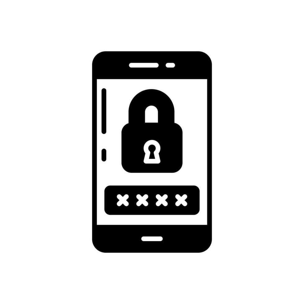 Access Control Glyph Icon, illustration vector