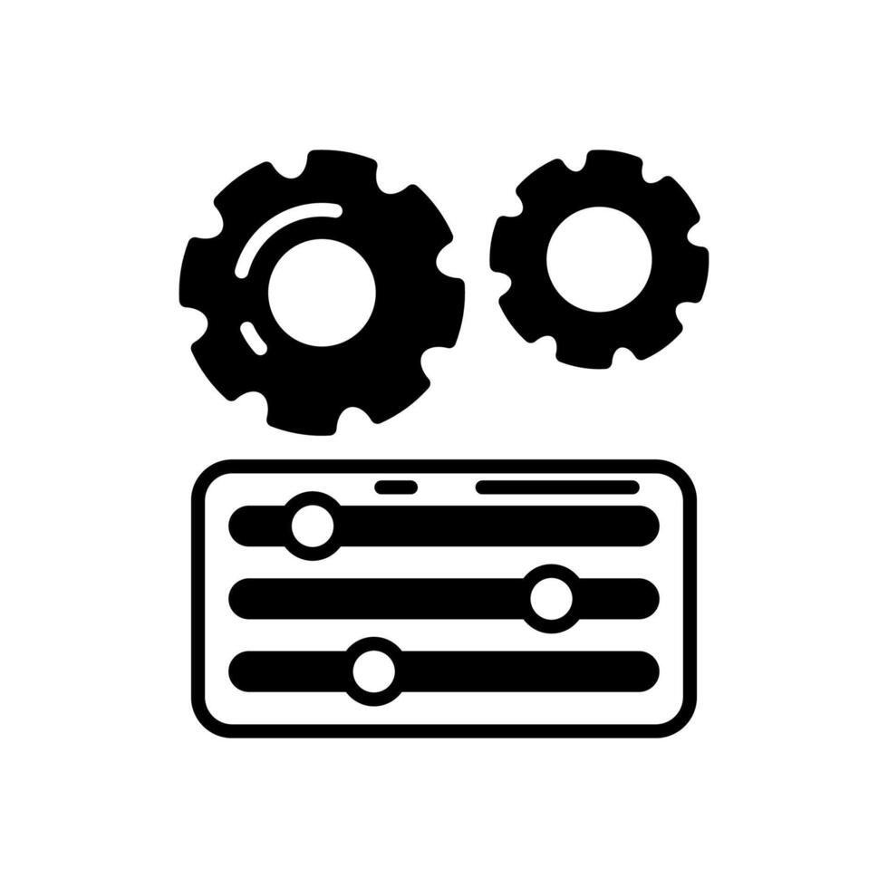 Configuration management Glyph Icon, illustration vector