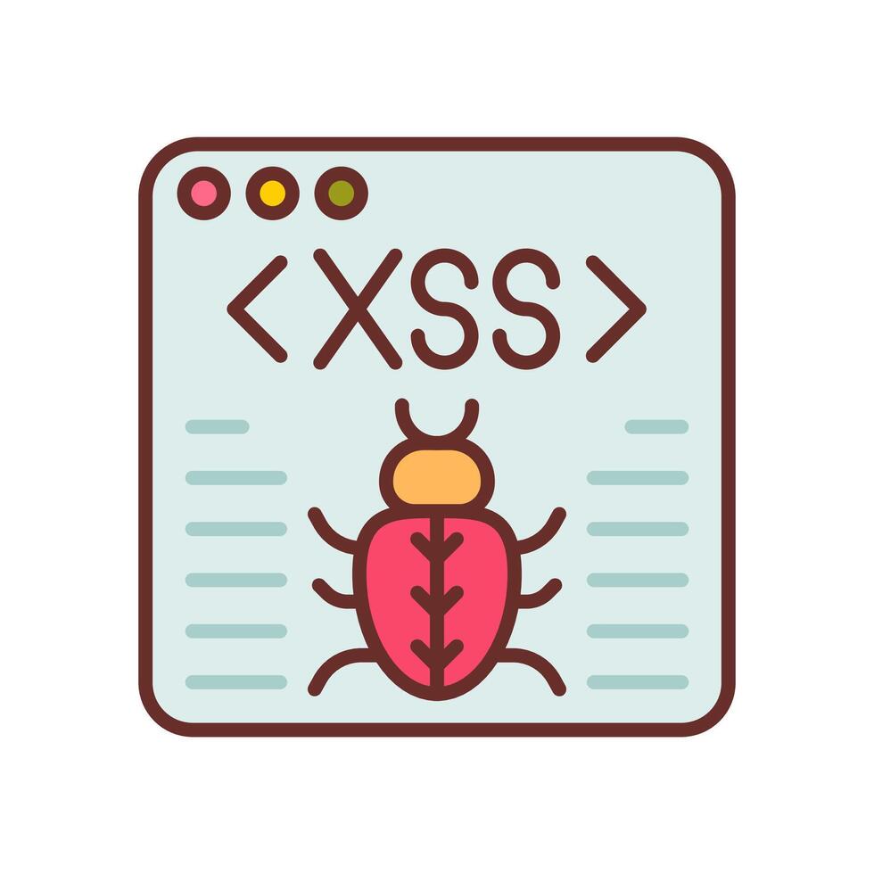 Cross site scripting Filled Icons , illustration vector