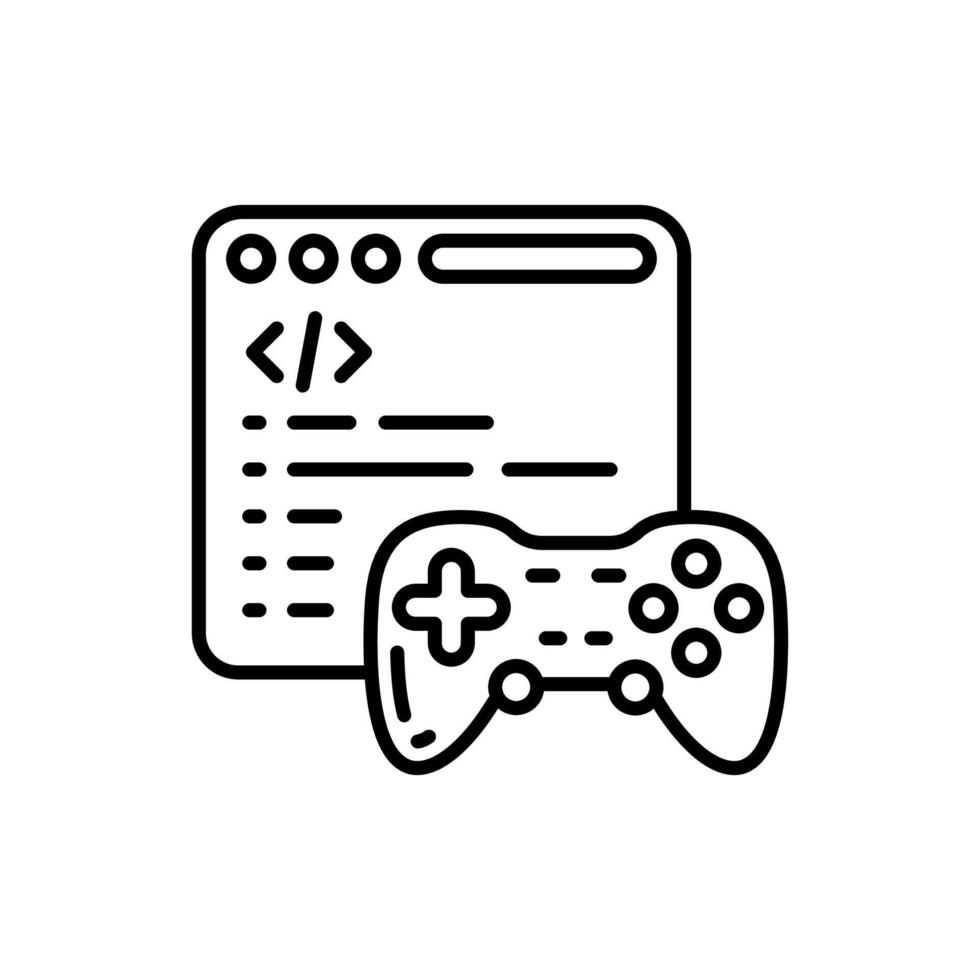 Game development Outline Icon, illustration vector