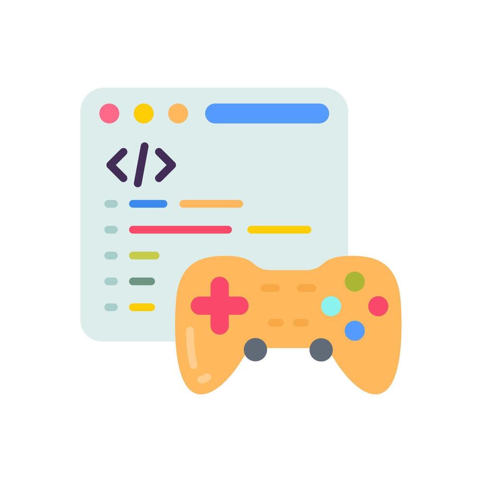 Game development Flat Icons, illustration vector