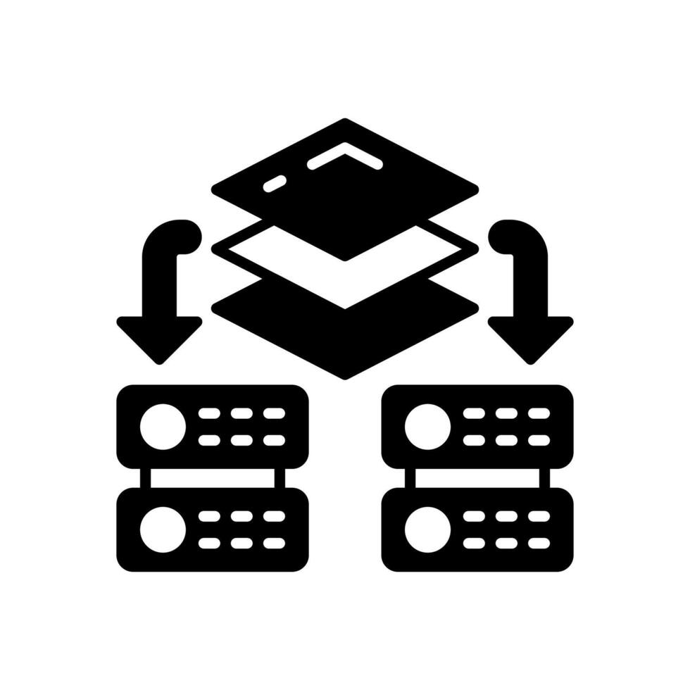 Virtualization Glyph Icon, illustration vector
