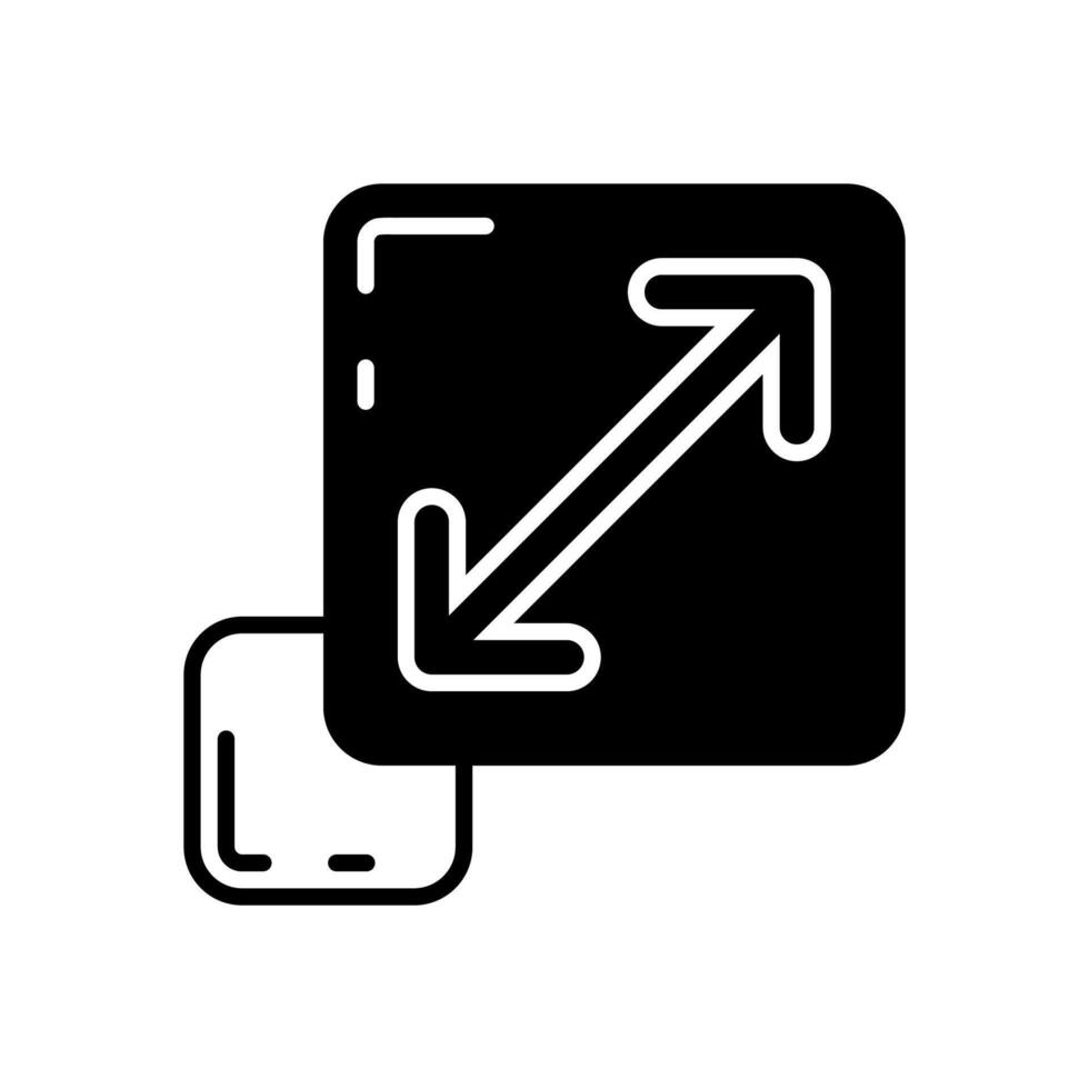 Scalability Glyph Icon, illustration vector
