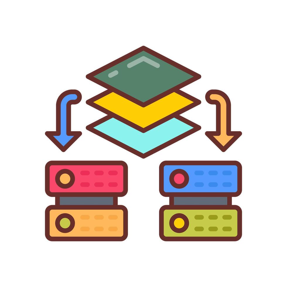Virtualization Filled Icons , illustration vector