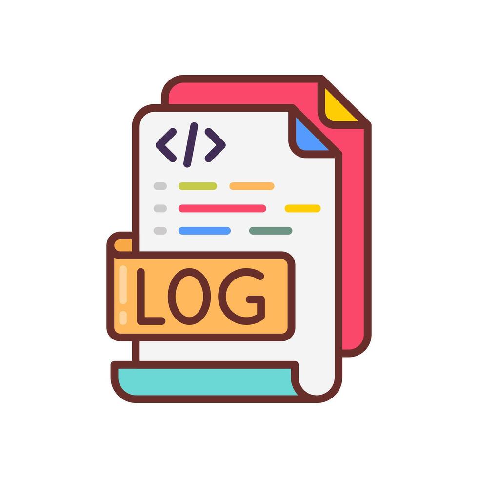 Logging Filled Icons , illustration vector