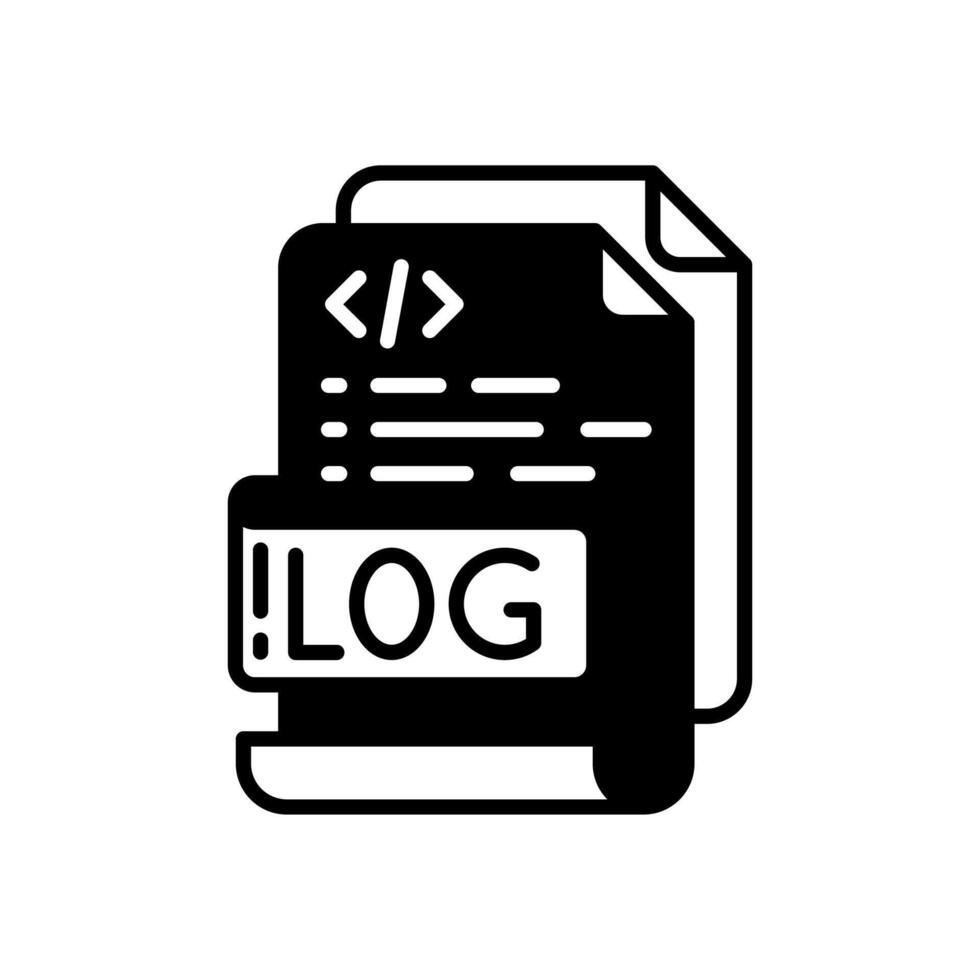 Logging Glyph Icon, illustration vector